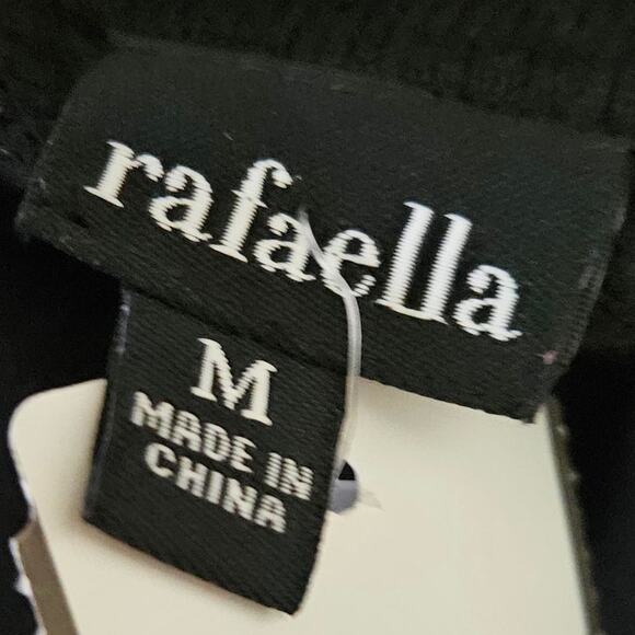 Black Embellished Neckline Snap Close Cardigan Sweater Size Medium - Picture 3 of 5